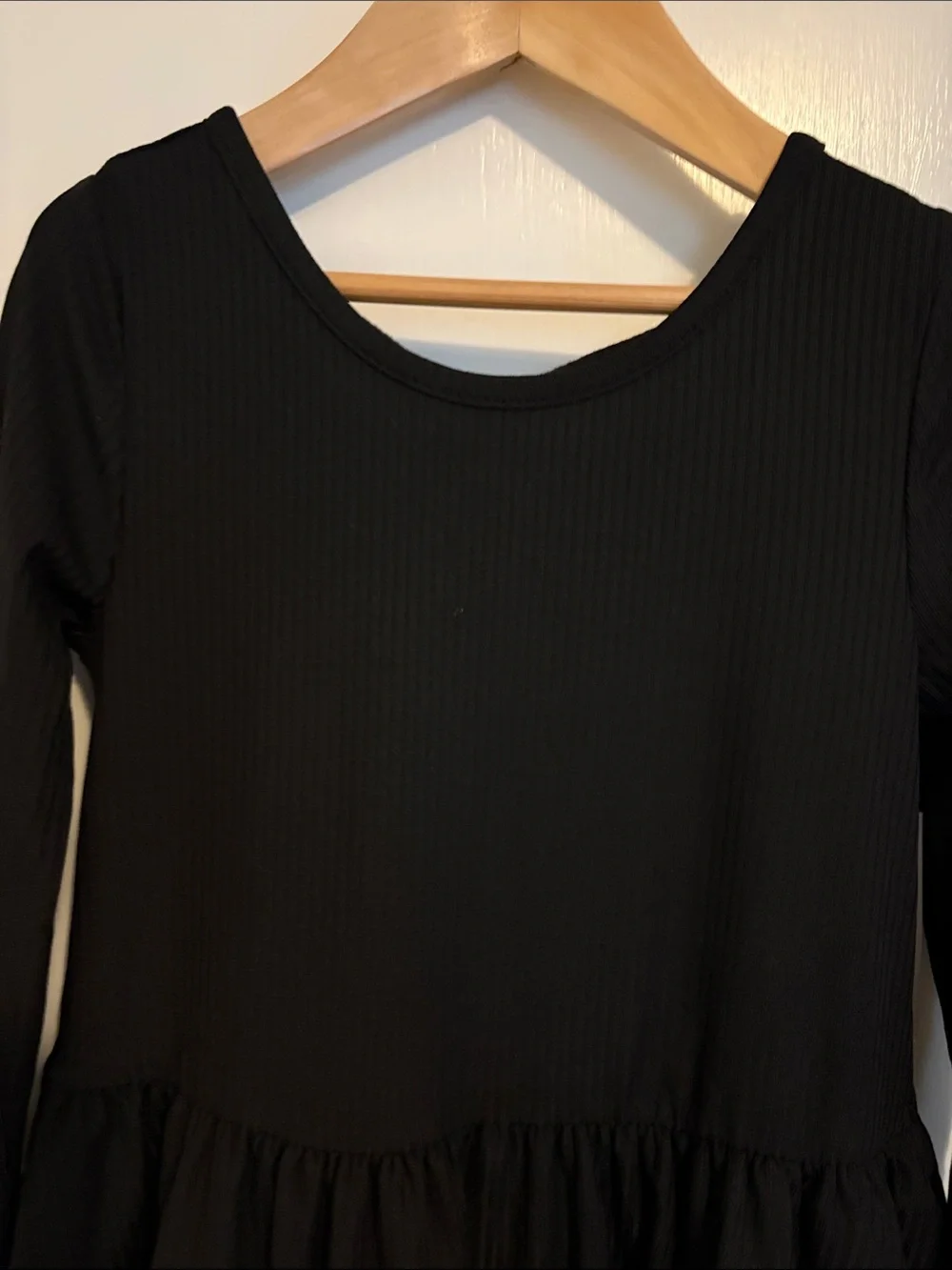 Epic Threads Black Tiered Peplum Knit Dress